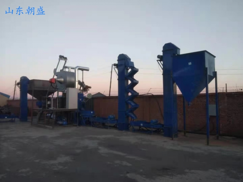 辽宁zs-300型燃气加热覆膜砂成套设备试生产顺利进行